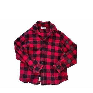 Schott Bros Shirt Button Down Front Buffalo Plaid Red Bros. Brothers Black XL